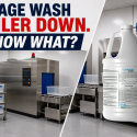 A Wash Room with Heated Water on One Side and Chemical on the Other